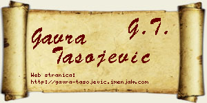 Gavra Tasojević vizit kartica